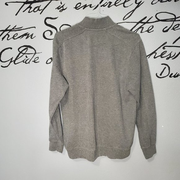 Greg Norman Men's 1/4 Zip Pullover Natural Performance Sweater Grey, M - Picture 5 of 5